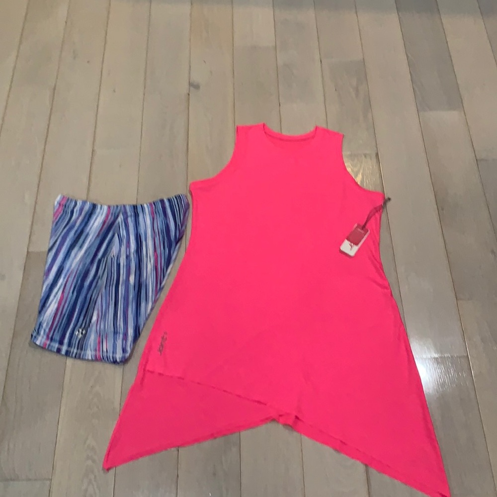 🌸JOFIT🌸Neon Pink❤️ ❣️JOFIT❣️Asymmetric active  dress🌺 great quality ❣️2 piece